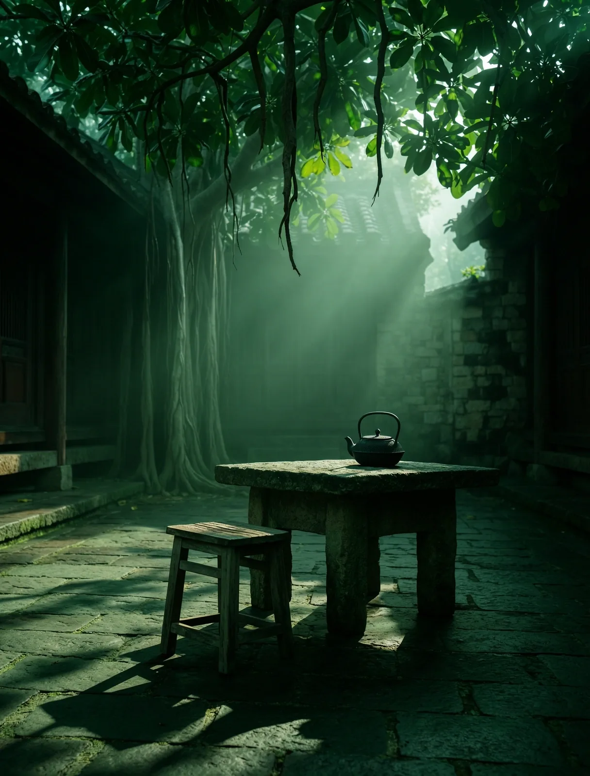 台南清晨的靜謐生活場景
